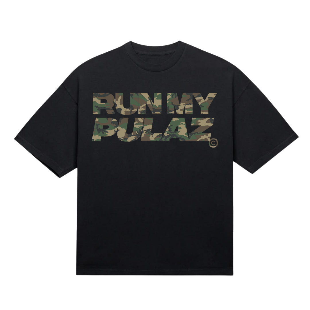 RUN MY PULAZ TEE - BLACK CAMO