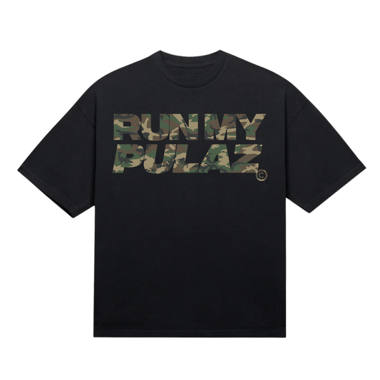 RUN MY PULAZ TEE - BLACK CAMO