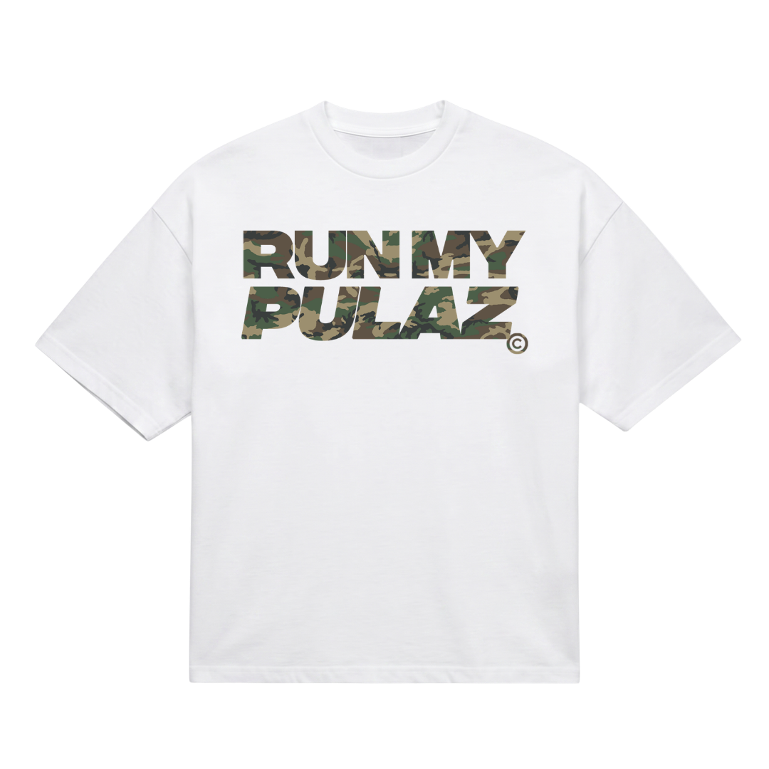 RUN MY PULAZ TEE - WHITE CAMO