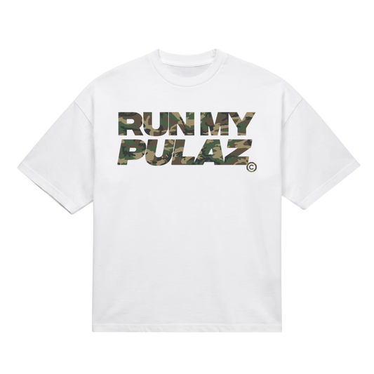 RUN MY PULAZ TEE - WHITE CAMO